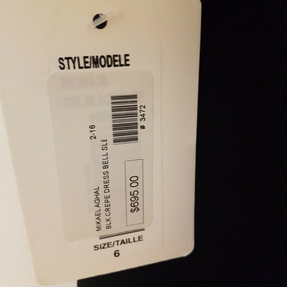 NEW WOMENS. MIKHAIL AGHAL BLACK DRESS SIZE 6 - Picture 7 of 8